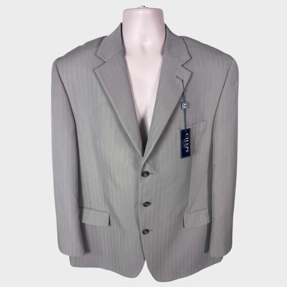Chaps Blazer Mens 46R 0live Sport Coat 3 Button Suit Jacket - Picture 1 of 9